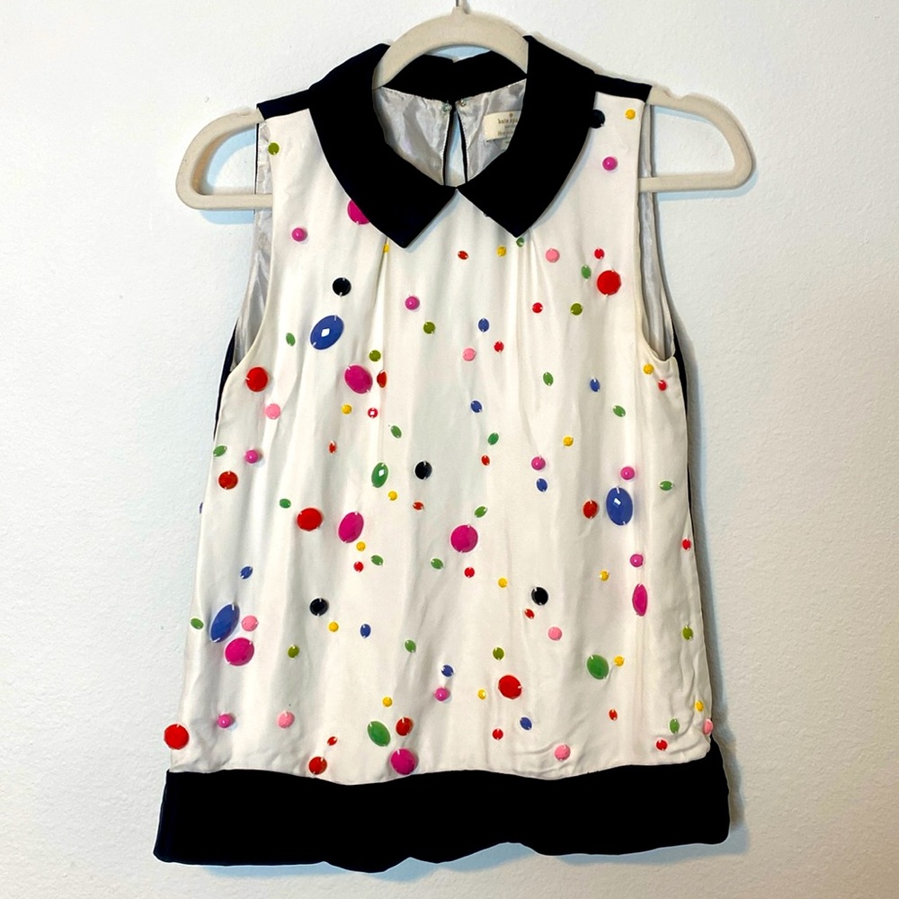 Kate Spade Candy Button Tank Top Size 2-4